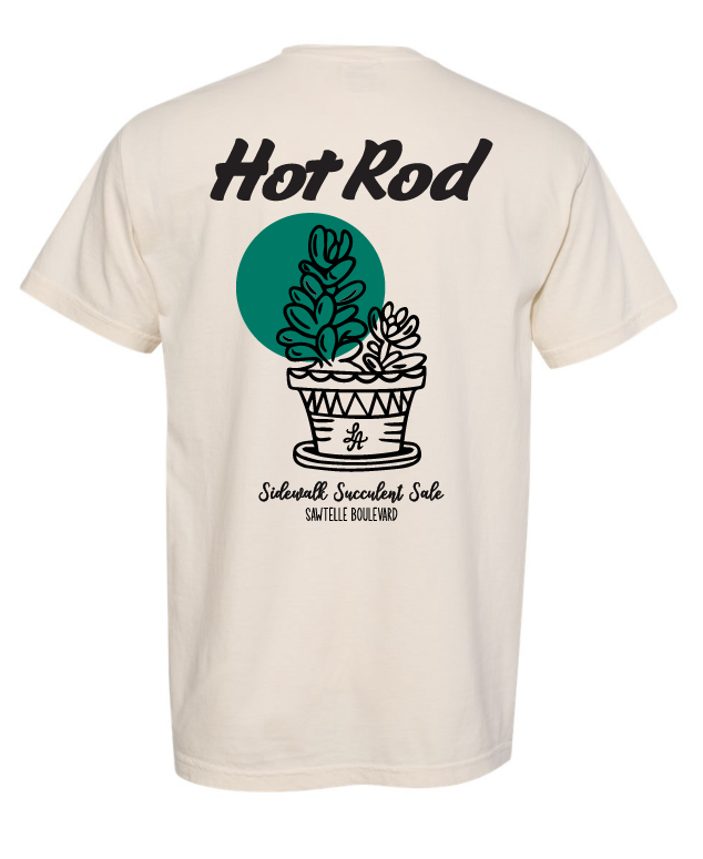 HOT ROD SUCCULENT TEE (WASHED IVORY)